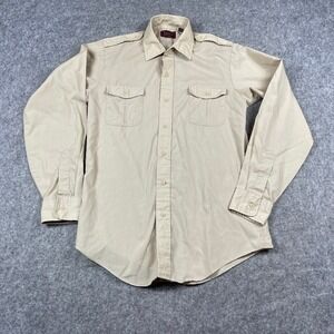 Vintage Levi's Shirt Mens Medium‎ Beige Button Up Lightweight Work Utility